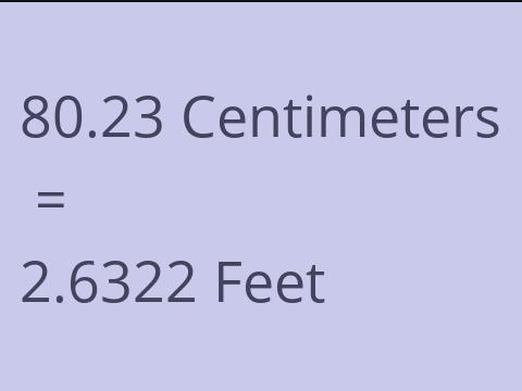 80.23 CM TO FEET