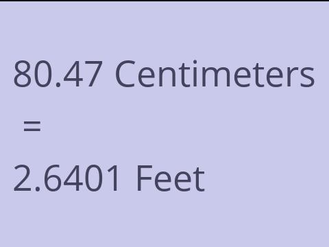 80.47 CM TO FEET