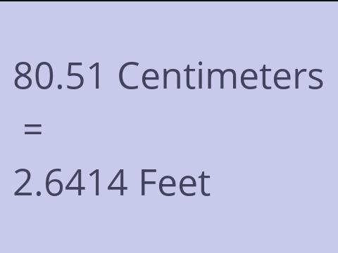 80.51 CM TO FEET