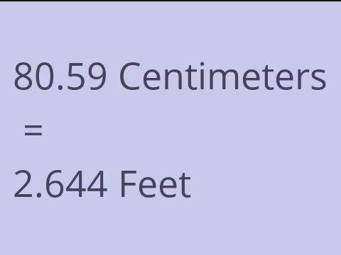 80.59 CM TO FEET