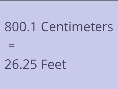 800.1 CM TO FEET