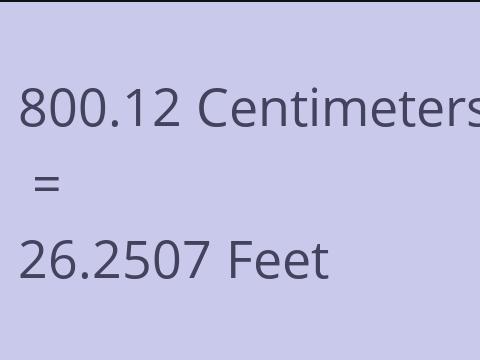 800.12 CM TO FEET