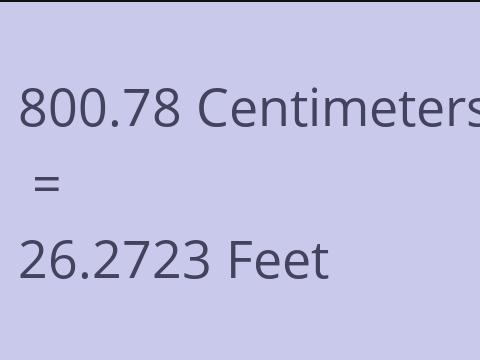 800.78 CM TO FEET