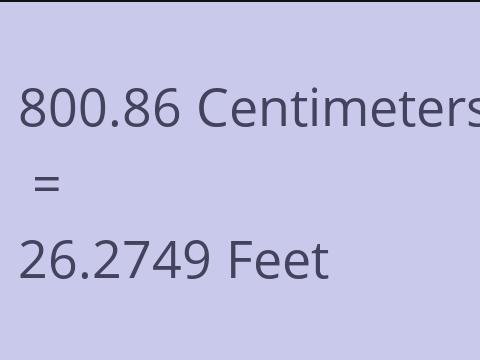 800.86 CM TO FEET