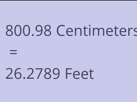 800.98 CM TO FEET