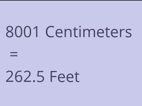 8001 CM TO FEET