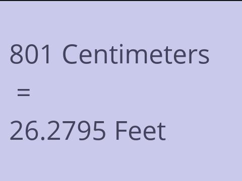 801 CM TO FEET