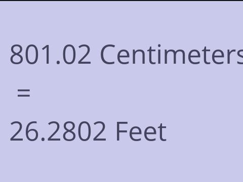 801.02 CM TO FEET