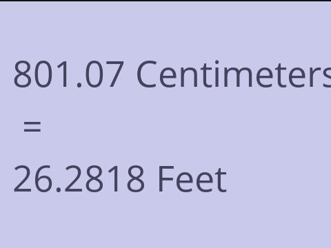 801.07 CM TO FEET