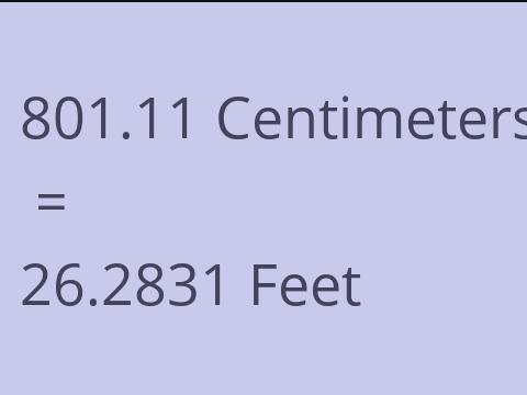 801.11 CM TO FEET