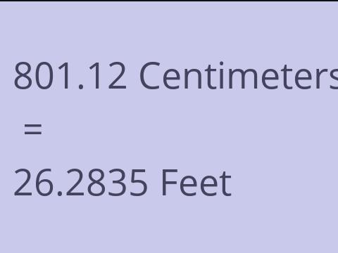 801.12 CM TO FEET