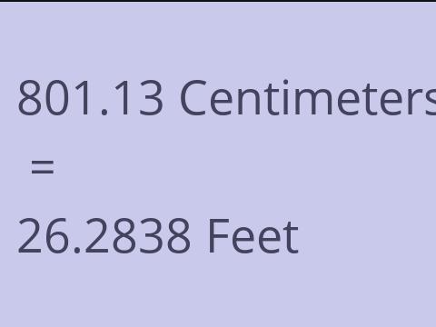 801.13 CM TO FEET