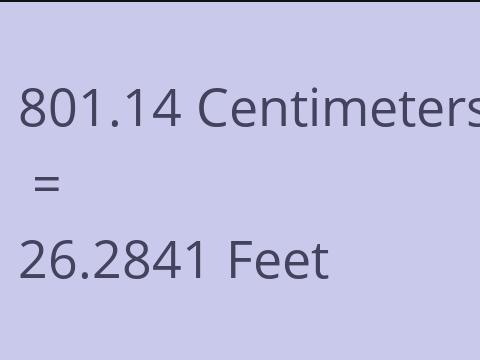 801.14 CM TO FEET