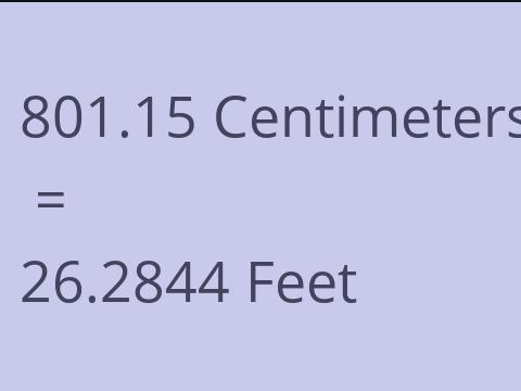 801.15 CM TO FEET