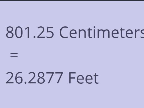 801.25 CM TO FEET