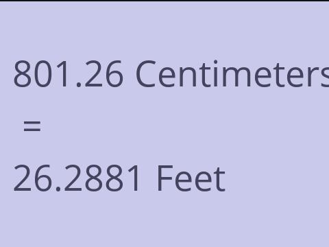 801.26 CM TO FEET