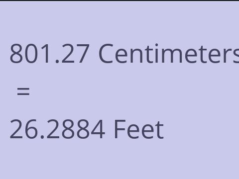 801.27 CM TO FEET