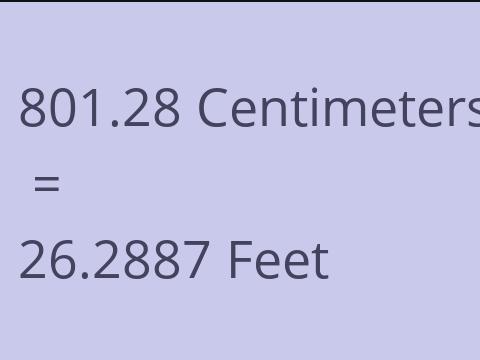 801.28 CM TO FEET