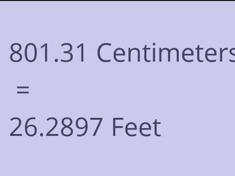 801.31 CM TO FEET