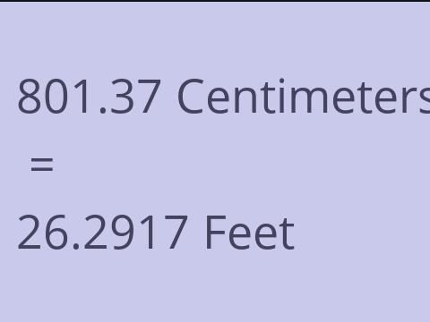 801.37 CM TO FEET