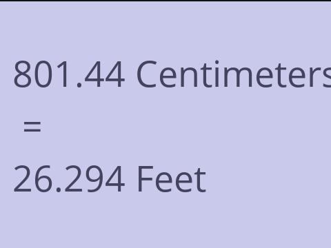 801.44 CM TO FEET