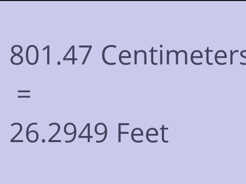 801.47 CM TO FEET