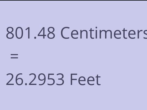 801.48 CM TO FEET