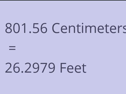 801.56 CM TO FEET