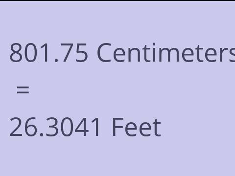 801.75 CM TO FEET