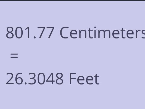 801.77 CM TO FEET