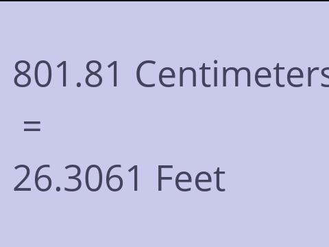 801.81 CM TO FEET