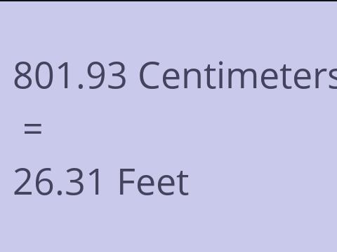 801.93 CM TO FEET