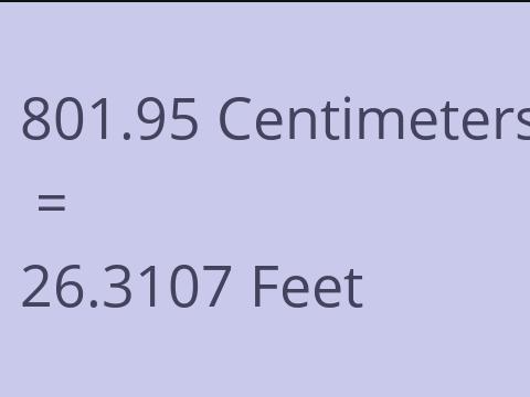 801.95 CM TO FEET