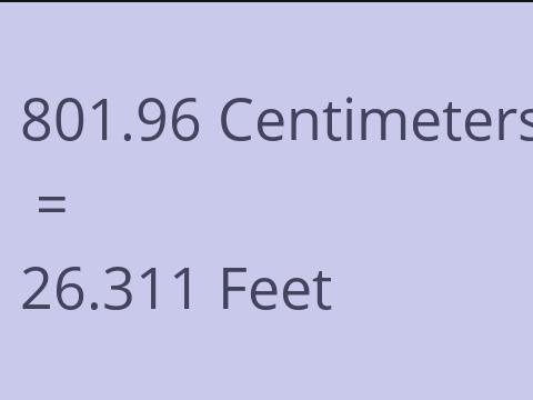 801.96 CM TO FEET