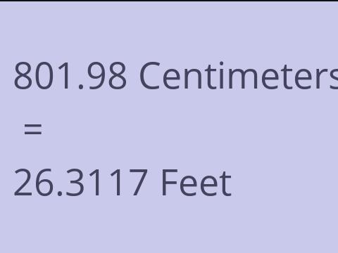 801.98 CM TO FEET