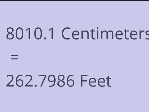 8010.1 CM TO FEET