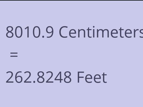 8010.9 CM TO FEET