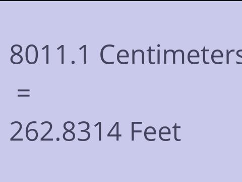 8011.1 CM TO FEET