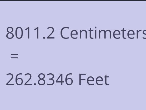 8011.2 CM TO FEET