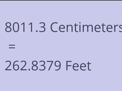 8011.3 CM TO FEET