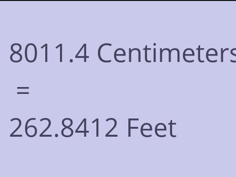 8011.4 CM TO FEET