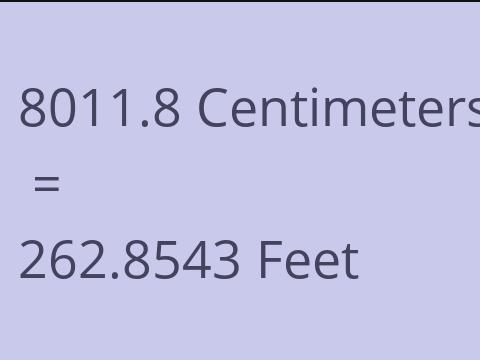 8011.8 CM TO FEET