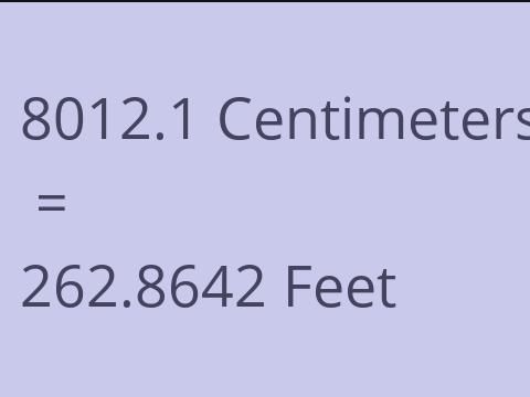 8012.1 CM TO FEET