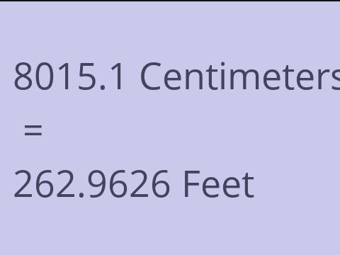 8015.1 CM TO FEET