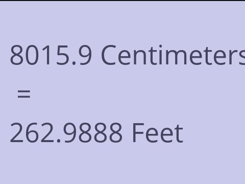 8015.9 CM TO FEET