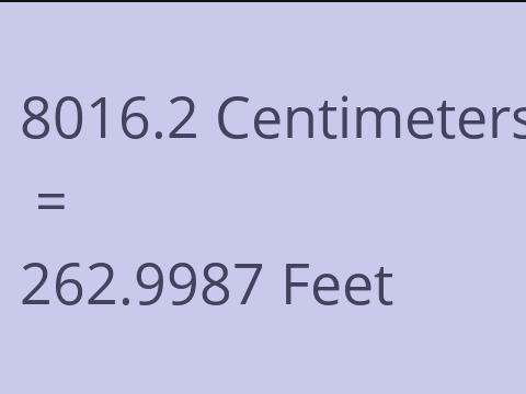 8016.2 CM TO FEET