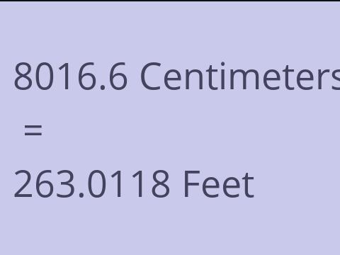 8016.6 CM TO FEET