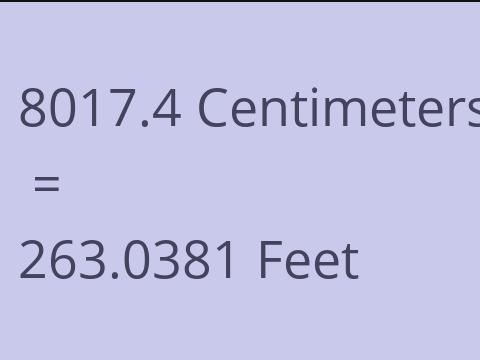 8017.4 CM TO FEET