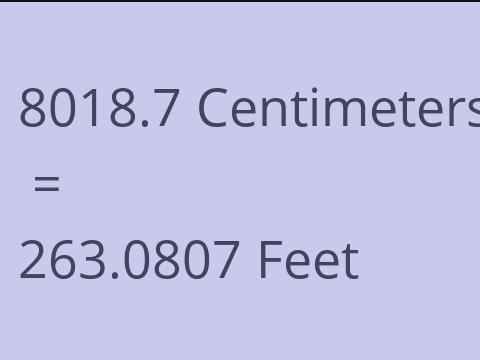 8018.7 CM TO FEET