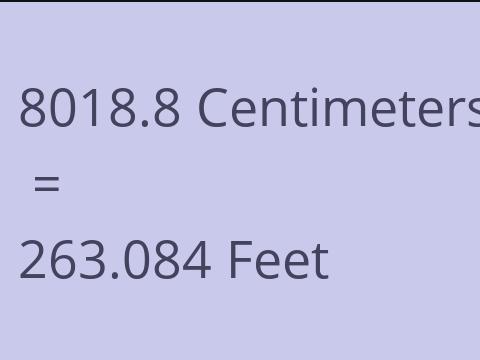 8018.8 CM TO FEET